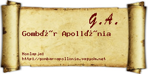 Gombár Apollónia névjegykártya